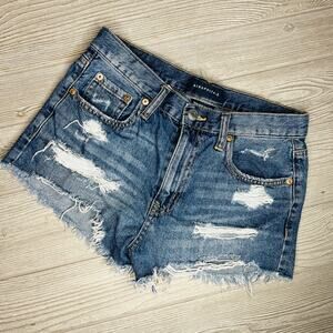 Aeropostale high rise shorty shorts size 4 blue jean shorts